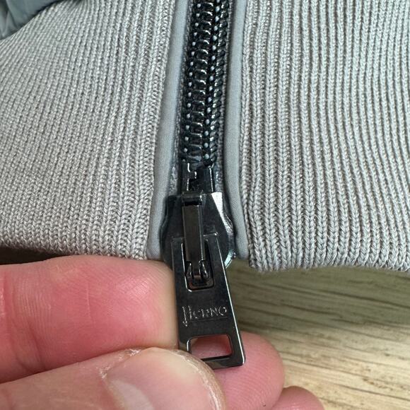 NWT Herno Men's Gilet Mixed Media Zippered Vest Knit Padded Beige/Tan Size 52 - Picture 7 of 10